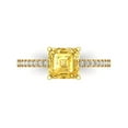 thumbnail image 1 of Clara Pucci 14K Yellow Gold 2.7ct Citrine Solitaire with Accents Ring, 1 of 7