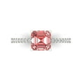 thumbnail image 1 of 2.7 ct Cushion Cut Natural Garnet Solitaire with Accents Engagement Ring for Women in 18K White Gold, 1 of 5