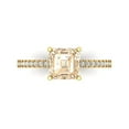 thumbnail image 1 of Clara Pucci 14K Yellow Gold 2.7ct Morganite Solitaire with Accents Ring, 1 of 7