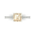 thumbnail image 1 of 2.7 ct Cushion Cut Natural Morganite Solitaire with Accents Engagement Ring for Women in 18K White Gold, 1 of 5