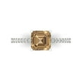 thumbnail image 1 of Clara Pucci 14K White Gold Solid Gold Champagne Solitaire with Accents Anniversary Ring for Women - 2.7 cttw Cushion Cut, 1 of 7