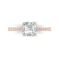 thumbnail image 1 of 2.7 ct Cushion Cut Simulated Diamond Solitaire with Accents 18K Rose Gold Womens Engagement Ring, 1 of 5