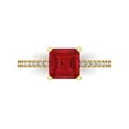 thumbnail image 1 of Clara Pucci 14K Yellow Gold Solid Gold Tourmaline Solitaire with Accents Anniversary Ring for Women - 2.7 cttw Cushion Cut, 1 of 7