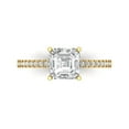 thumbnail image 1 of Clara Pucci 14K Yellow Gold 2.7ct WhiteSapphire Solitaire with Accents Ring, 1 of 7