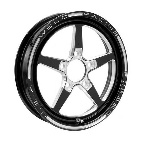 2.7 in. 18x6-5x115 BP & BS Alumastar Non-Beadlock Wheel, Black