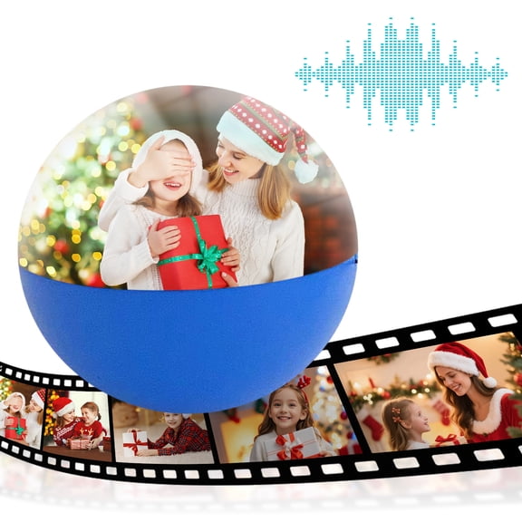 2.7 inch Crystal Ball Video Player with 4GB Memory, Uploadable Digital Photo Frame, Personalized Anniversary Birthday Gift for Couples, Friends, Family, Home Decor