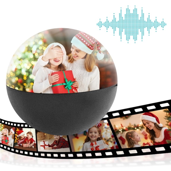 2.7 inch Crystal Ball Video Player with 4GB Memory, Uploadable Digital Photo Frame, Personalized Anniversary Birthday Gift for Couples, Friends, Family, Home Decor