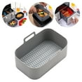 thumbnail image 1 of 2.7 x 4.9 x 7.6in Square Air Fryer Silicone Tra,y Cake Baking Tray, Reusable Fryer Accessory Pad, Sturdy, Durables and Easys to Clean(Gray), 1 of 6