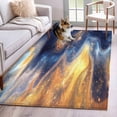 thumbnail image 1 of 2.7'x5' Area Rugs, Blue Yellow Indoor Outdoor Area Rug for Living Room Bedroom, Contemporary Abstract Art Washable Bathroom Rugs Kitchen Floor Carpet Mats Home Decor Aesthetic, 1 of 8