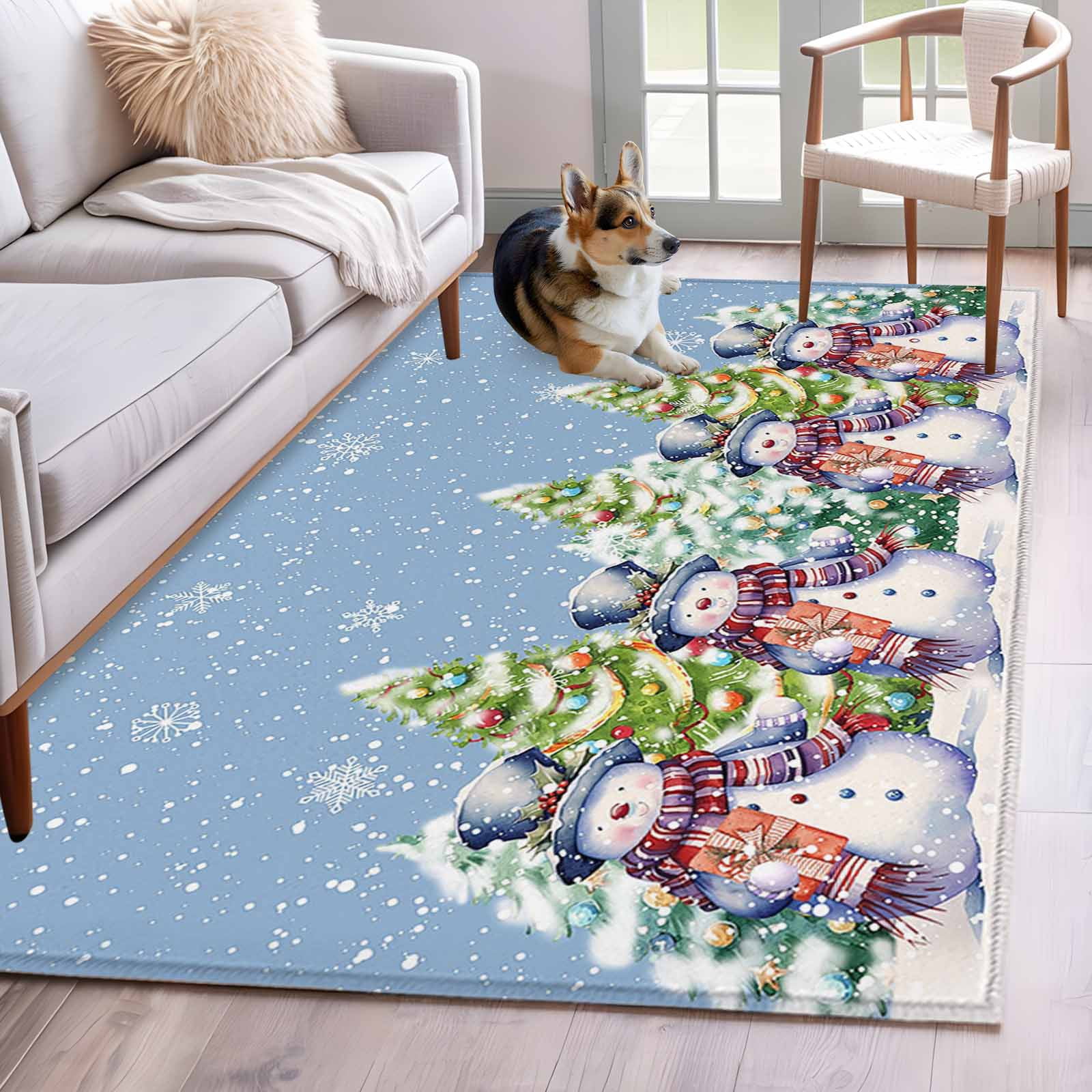2.7'x5' Area Rugs, Christmas Indoor Outdoor Area Rug for Living Room ...