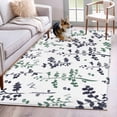thumbnail image 1 of 2.7'x5' Area Rugs, Green Grey Botanical Indoor Outdoor Area Rug for Living Room Bedroom, Watercolor Spring Floral Summer Leaf Washable Bathroom Rugs Kitchen Floor Carpet Mats Home Decor Aesthetic, 1 of 8