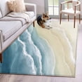 thumbnail image 1 of 2.7'x5' Area Rugs, Haze Blue Beach Coastal Indoor Outdoor Area Rug for Living Room Bedroom, Summer Ocean Nautical Seaside Washable Bathroom Rugs Kitchen Floor Carpet Mats Home Decor Aesthetic, 1 of 8
