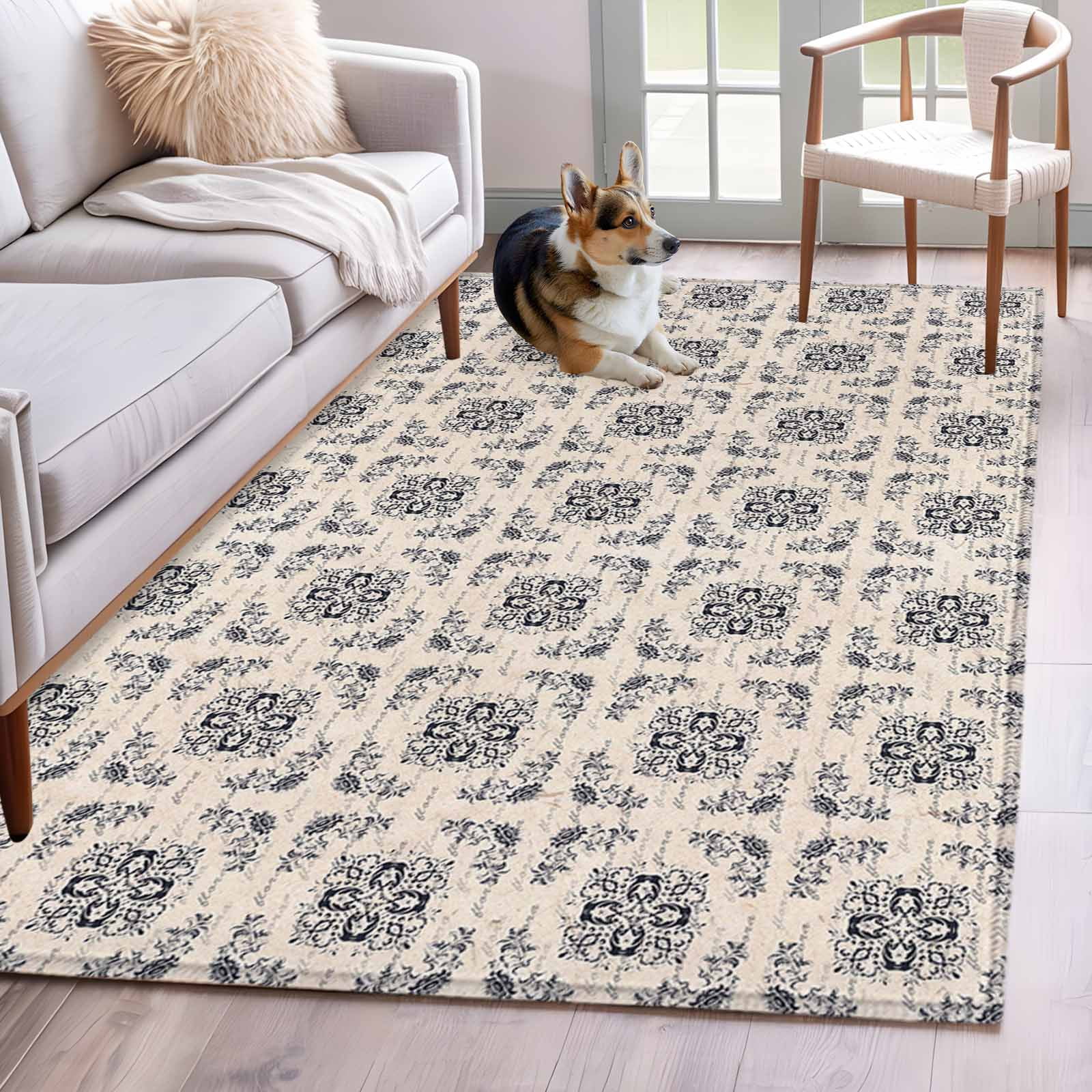 2.7'x5' Area Rugs, Middle Century Indoor Outdoor Area Rug for Living ...