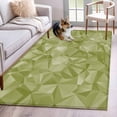 thumbnail image 1 of 2.7'x5' Area Rugs, Sage Green Geometric Indoor Outdoor Area Rug for Living Room Bedroom, Modern Stereotypic Abstract Art Washable Bathroom Rugs Kitchen Floor Carpet Mats Home Decor Aesthetic, 1 of 8
