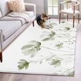 thumbnail image 1 of 2.7'x5' Area Rugs, Sage Green Spring Floral Indoor Outdoor Area Rug for Living Room Bedroom, Watercolor Botanical Summer Flower Washable Bathroom Rugs Kitchen Floor Carpet Mats Home Decor Aesthetic, 1 of 8