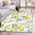 thumbnail image 1 of 2.7'x5' Area Rugs, Summer Lemon Indoor Outdoor Area Rug for Living Room Bedroom, Watercolor Yellow Spring Floral Botanical Washable Bathroom Rugs Kitchen Floor Carpet Mats Home Decor Aesthetic, 1 of 8