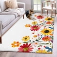 thumbnail image 1 of 2.7'x5' Area Rugs, Sunflower Indoor Outdoor Area Rug for Living Room Bedroom, Colorful Spring Floral Summer Botanical Washable Bathroom Rugs Kitchen Floor Carpet Mats Home Decor Aesthetic, 1 of 8