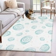 thumbnail image 1 of 2.7'x5' Area Rugs, Turquoise Conch Coastal Indoor Outdoor Area Rug for Living Room Bedroom, Nautical Summer Beach Ocean Sea Washable Bathroom Rugs Kitchen Floor Carpet Mats Home Decor Aesthetic, 1 of 8