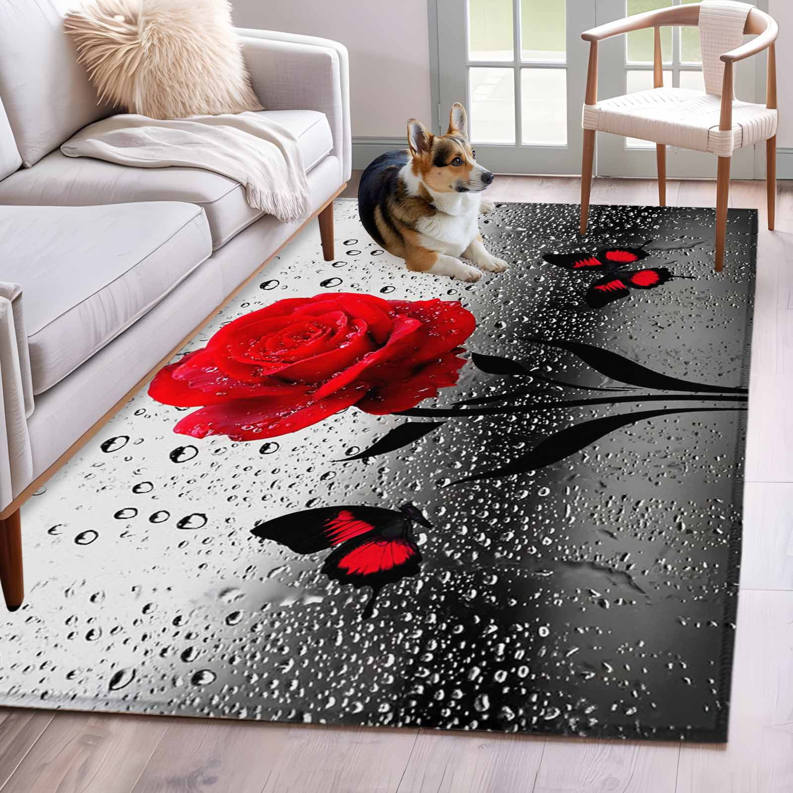 2.7'x5' Area Rugs, Valentine's Day Indoor Outdoor Area Rug for Living ...