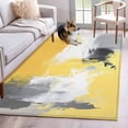 thumbnail image 1 of 2.7'x5' Area Rugs, Yellow Gray Indoor Outdoor Area Rug for Living Room Bedroom, Modern Oil Painted Abstract Geometric Washable Bathroom Rugs Kitchen Floor Carpet Mats Home Decor Aesthetic, 1 of 8