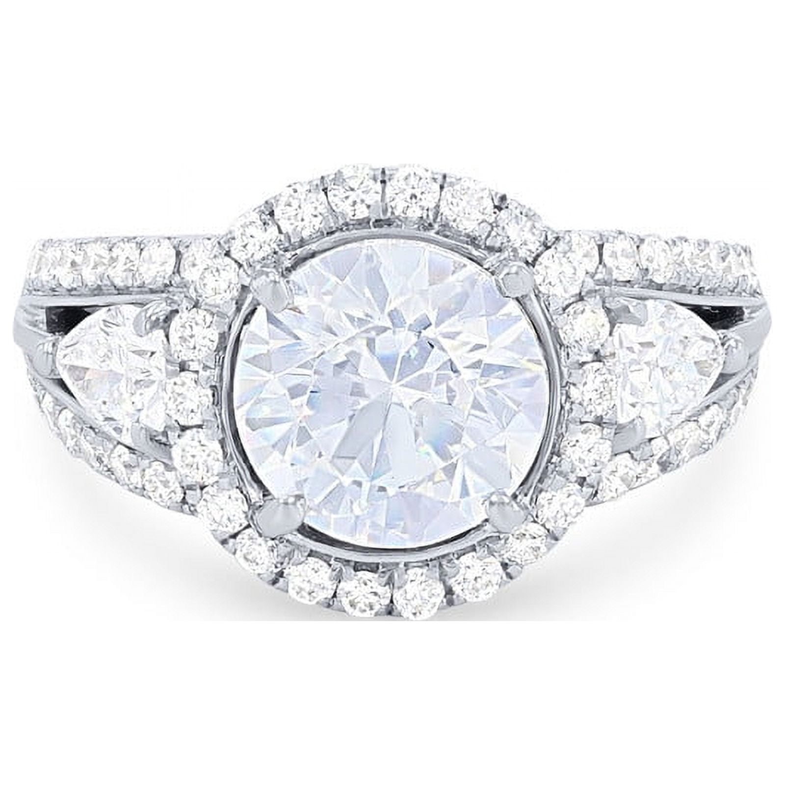 1 Carat Round Moissanite Engagement Ring - D Color, Sterling Silver, Solitaire Setting For Women