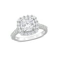 thumbnail image 1 of 2.71 Carat (Ctw) Lab-Created Halo Moissanite Engagement Ring in Sterling Silver for Women, 1 of 6