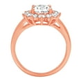 thumbnail image 1 of 2.72 ct Oval Cut Moissanite Halo Engagement Ring for Women in 14K Rose Gold, 1 of 2