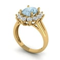 thumbnail image 1 of 2.72 ct Oval Cut Simulated Blue Diamond Halo Engagement Ring for Women in 18K Yellow Gold, 1 of 2