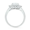thumbnail image 1 of 2.72 ct Oval Cut White Sapphire Halo Engagement Ring for Women in 18K White Gold, 1 of 2