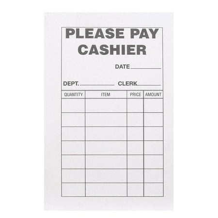2.75 4.25 in. Please Pay Cashier Pad