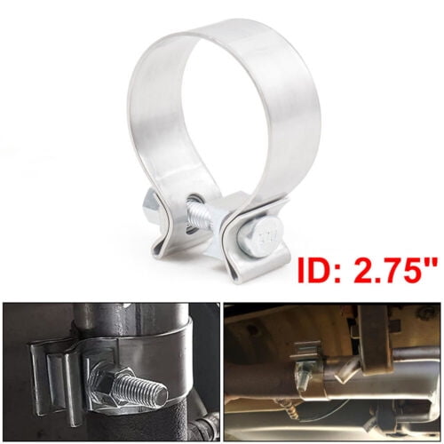 2.75" 70mm Stainless Exhaust Lap Joint Clamp Butt Narrow Band Exhaust Seal Clamp
