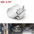 thumbnail image 1 of 2.75" 70mm Stainless Steel Butt Joint Band Exhaust OD Pipe Clamp Sleeve Coupler, 1 of 6
