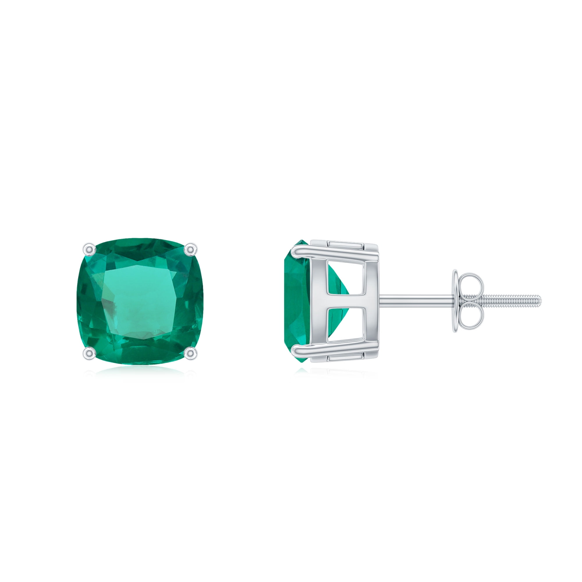 Lab created hotsell emerald stud earrings