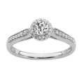 thumbnail image 1 of 2.75 CT Halo Round Old Mine Cut Diamond Accented Ring Prong Set, Size 6.5, 1 of 1