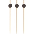 thumbnail image 1 of BambooMN 3.5" Decorative Black Circle Bamboo Appetizers and Hors d'oeuvres Skewer Picks - 100 Pieces, 1 of 4
