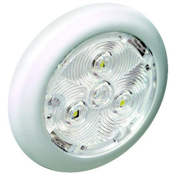 2.75" Round LED White Plastic Interior/Exterior Light, White