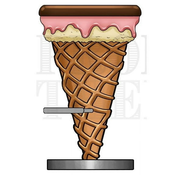 2.75 ft. Strawberry Ice Cream Bar Stool, Pink