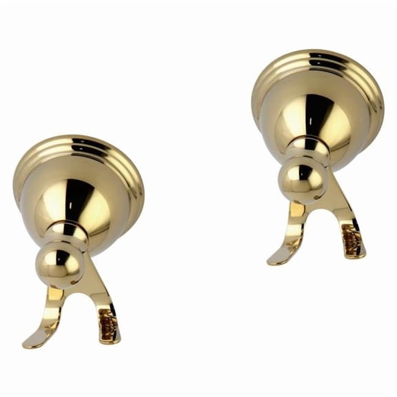 2.75 in. Restoration Robe Hook, Polished Brass - Set of 2