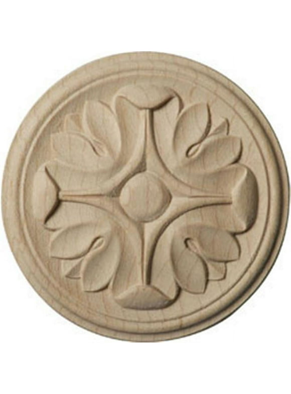 2.75 in. W x 2.75 in. H x .25 in. P Raymond Rosette, Cherry, Architectural Accent