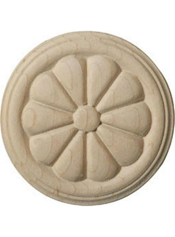 2.75 in. W x 2.75 in. H x .25 in. P Reese Rosette, Cherry, Architectural Accent