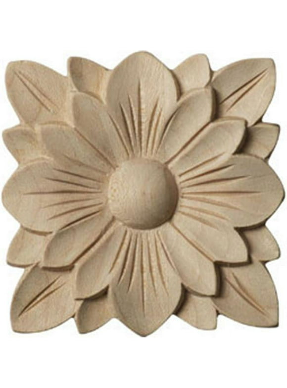 2.75 in. W x 2.75 in. H x .25 in. P Springtime Rosette, Cherry, Architectural Accent
