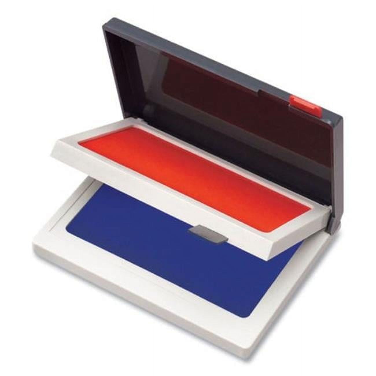 2.75 x 4.25 in. Two-Color Felt Stamp Pads, Blue & Red