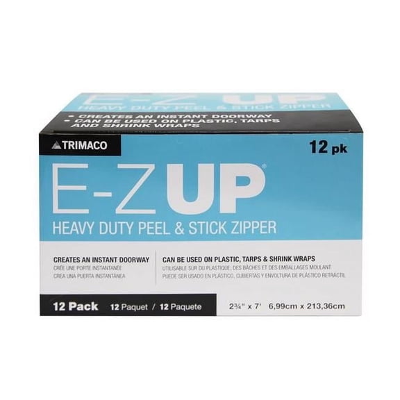 2.75 x 84 in. E-Z Up Adhesive Zipper, Clear