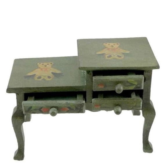2.75In Step Down Table, Wood, Miniature Doll Furniture 17167