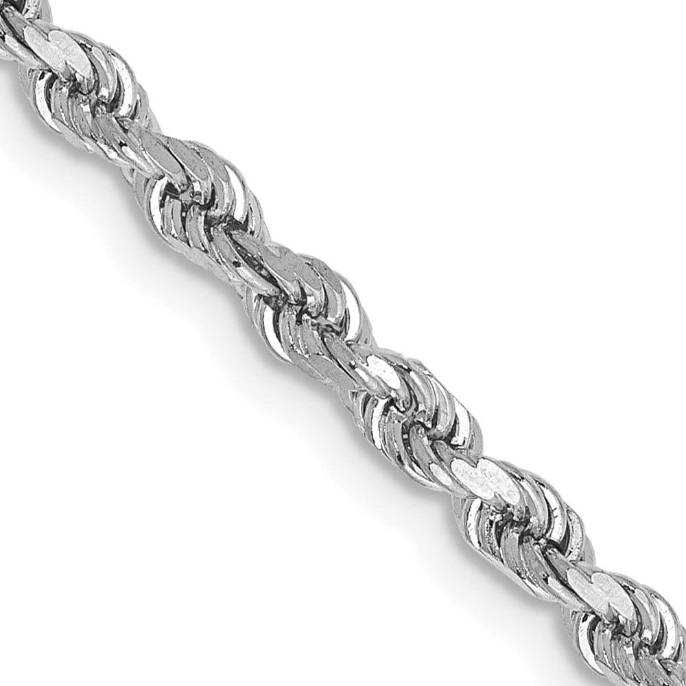 1.7mm Singapore Chain Necklace in 10K White Gold | Peoples Jewellers