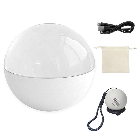 2.76" 3D Crystal Ball Video Player, Personalized Electronic Memory Orb with 4GB Storage for Photos and Videos, White