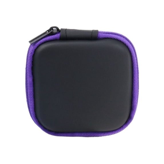2.76 in Earbud Case, Earphone Carrying Case, Bluetooth Headphone Storage Bag, Small Electronic Accessory Pouch, Compact Electronic Accessory Holder, Earbud Protective Carry Purse,Purple