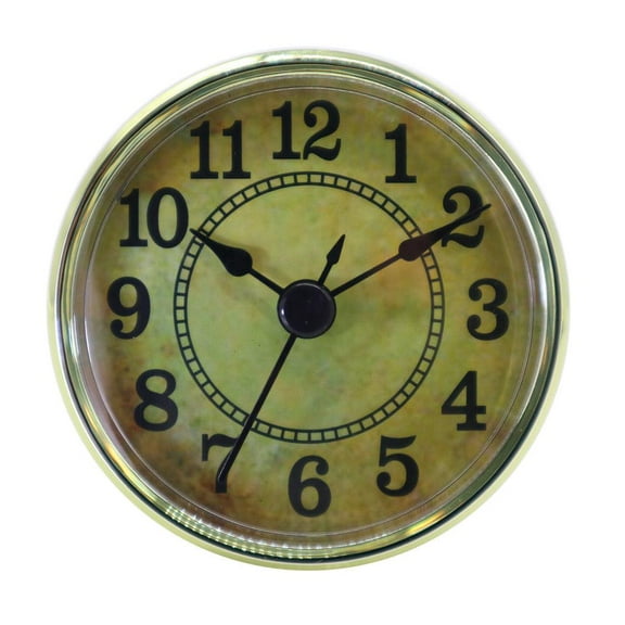 2.76 Inch (70 Mm) Round Clock Insert, Clock Movement Insert, Gold , Arabic