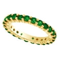 thumbnail image 1 of AFFY (2.76ct) Round Cut Simulated Green Emerald Full Eternity Wedding Band Ring In 14k Solid Gold With Ring Size 7.5, 1 of 1