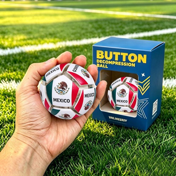 2.76in 3D Printed Football Clicker Button Ball Type Relaxation Fidget Ball for Office Home Desk